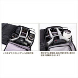 カメラバッグHG 2気室構造の大容量ロールトップカメラリュック ブラック迷彩 ブラック迷彩